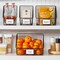 mDesign Slanted Front Kitchen Pantry Storage Organizer Basket - 4 Pack